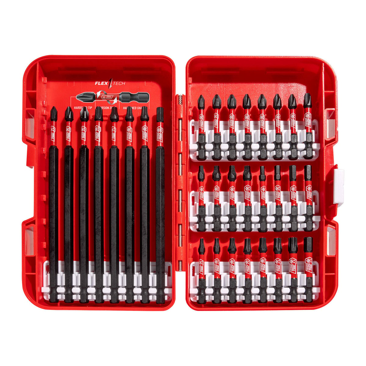 Full Boar 32 Piece Impact Magnetic Torsion Bit Set - 50mm & 152mm, PH/SQ/HEX/Torx, with Case