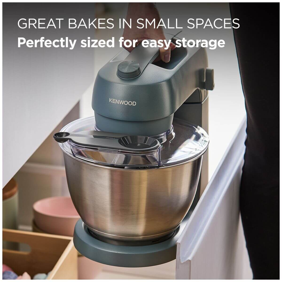 Kenwood Go stand mixer 4L - Storm Blue, 800W, six speeds, rotating splashguard - KZM35000GY