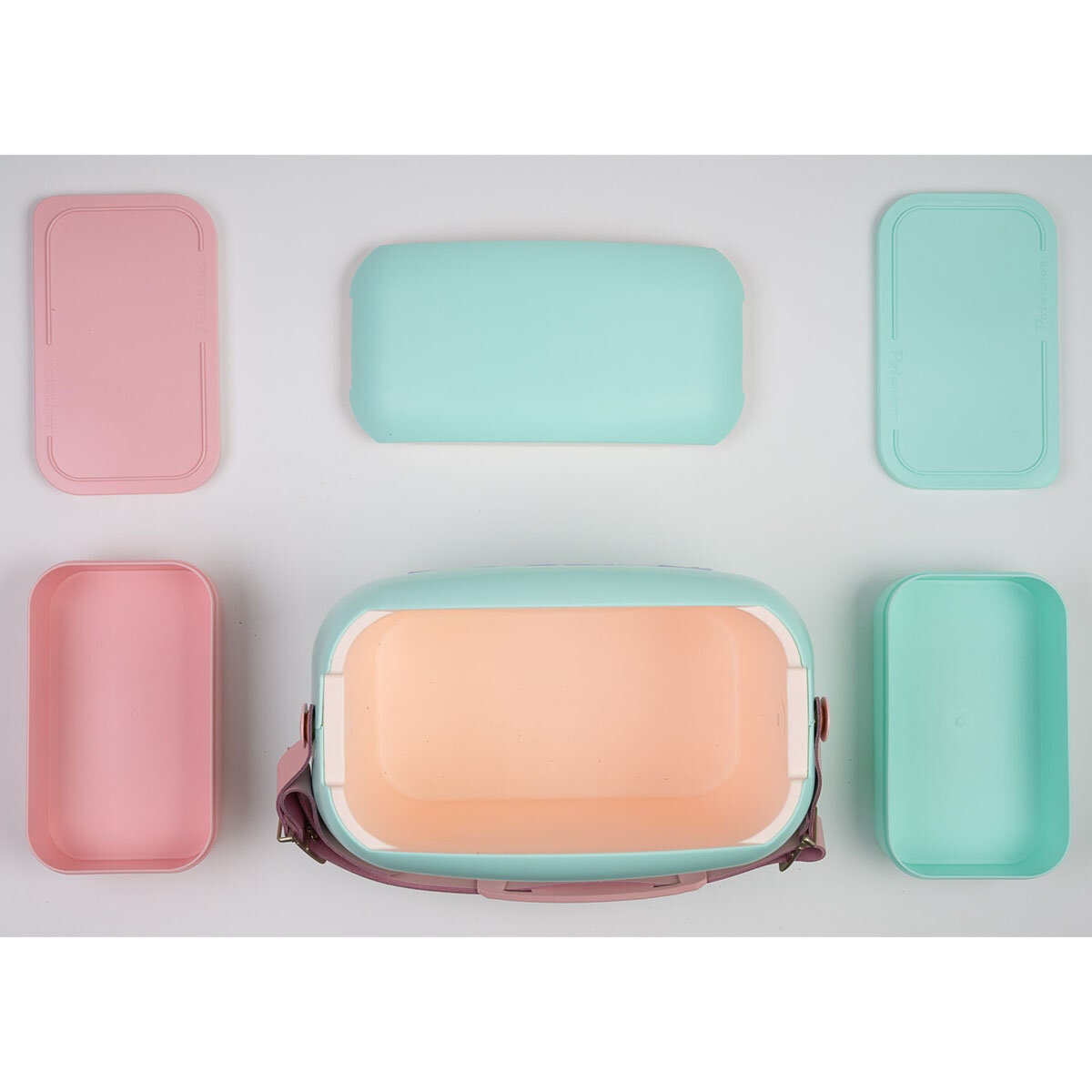Polarbox Pop 6L Cooler Bag with 2 Lunch Box Containers - Cyan, Holds Up to 8 Standard Cans - PLBC6CP