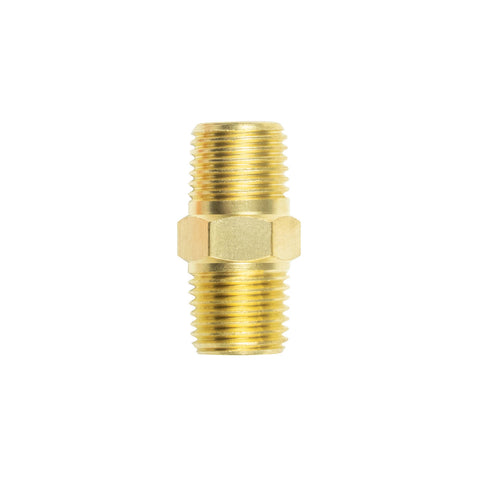 JFLEX 1/4" BSP Brass Hexagon Nipple, Double Male