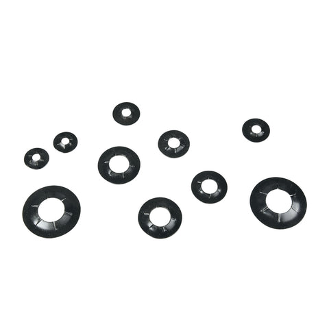 Pinnacle Black Assorted Shaft Rings - 12 Pack