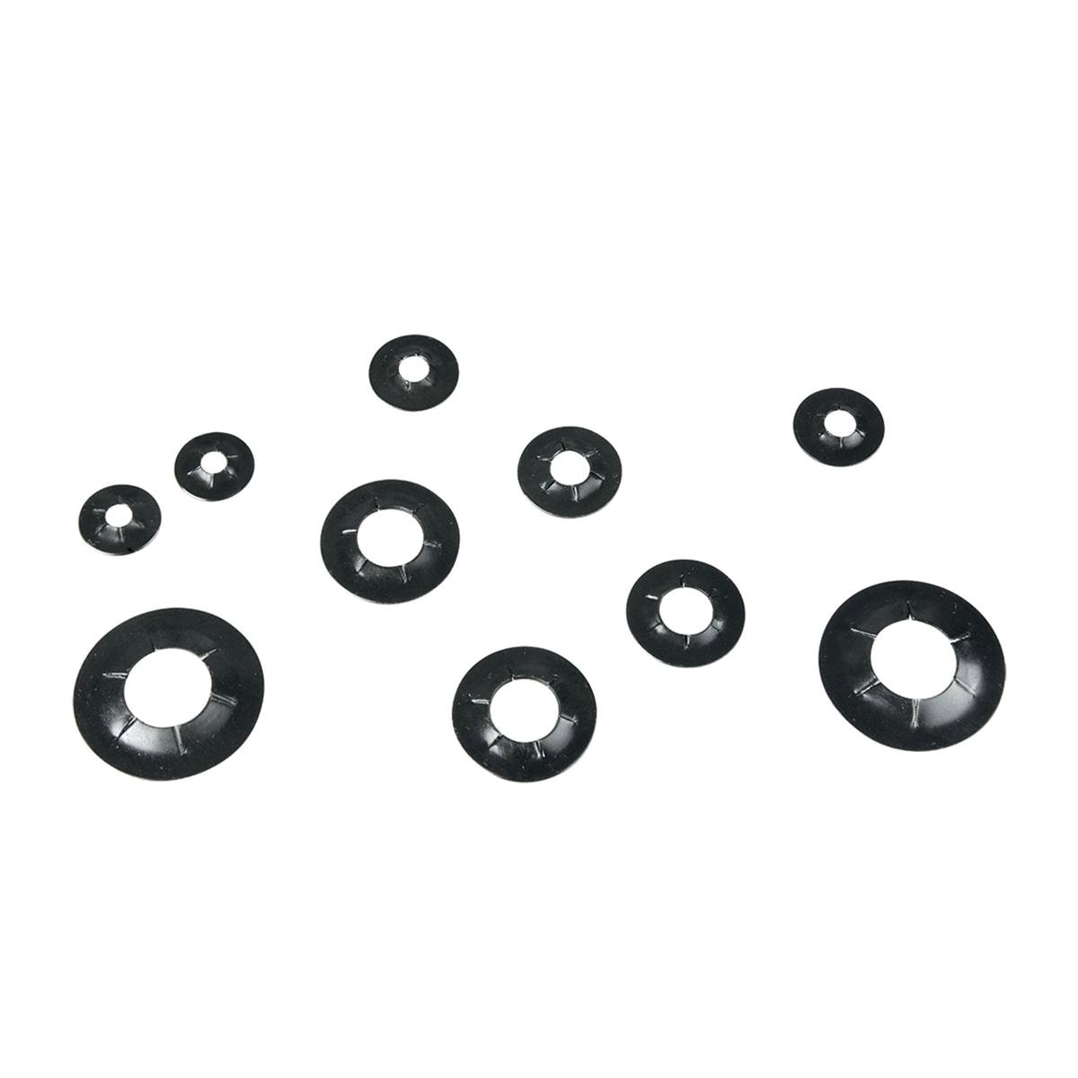 Pinnacle Black Assorted Shaft Rings - 12 Pack