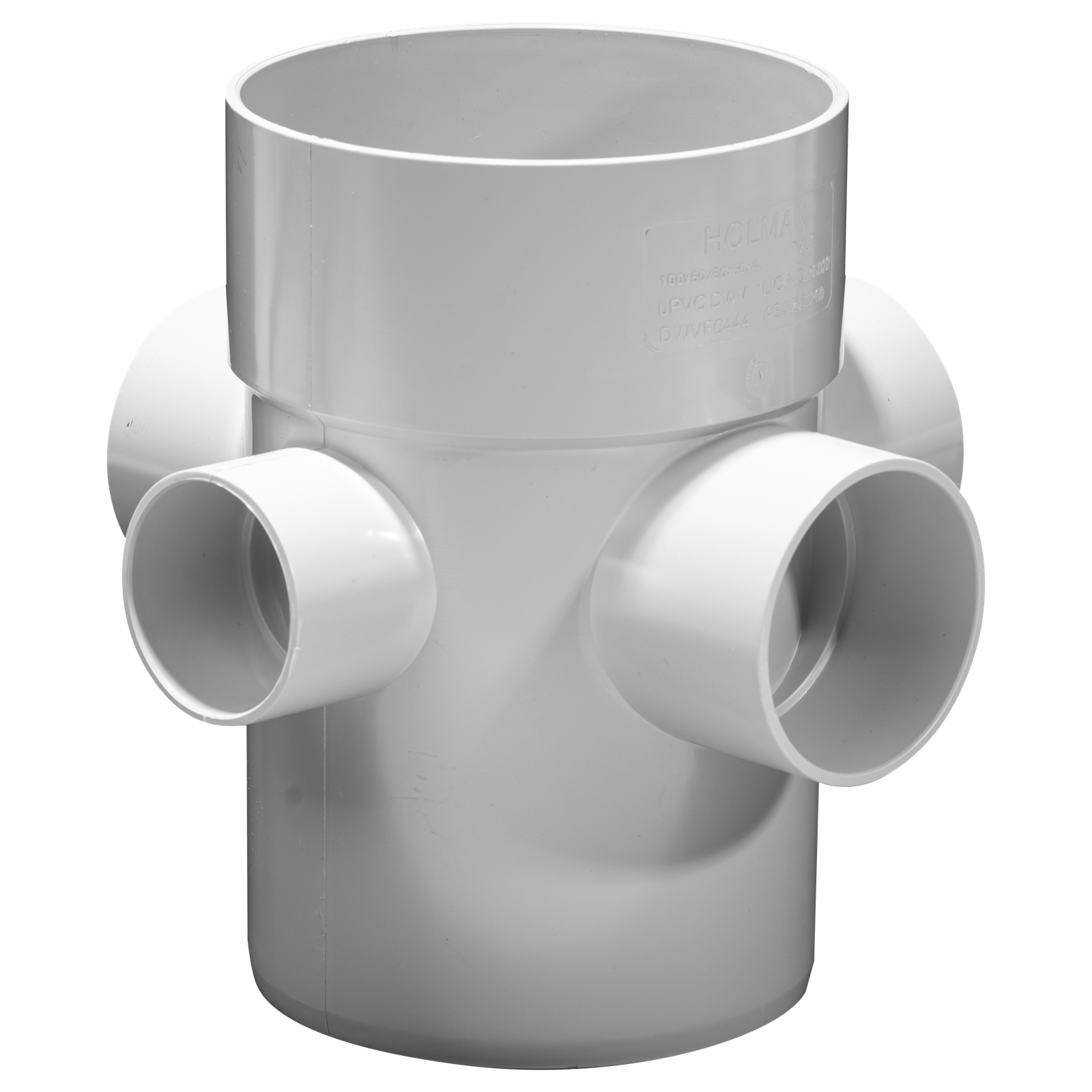 Holman 100 x 50 x 50 x 50 x 40mm 88 Degree Male and Female UPVC Riser Junction