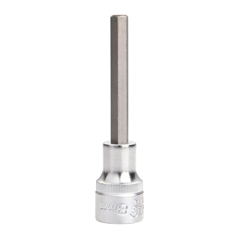 Kincrome 8mm 1/2" Drive Hex Bit Socket, 100mm Long Chrome Vanadium