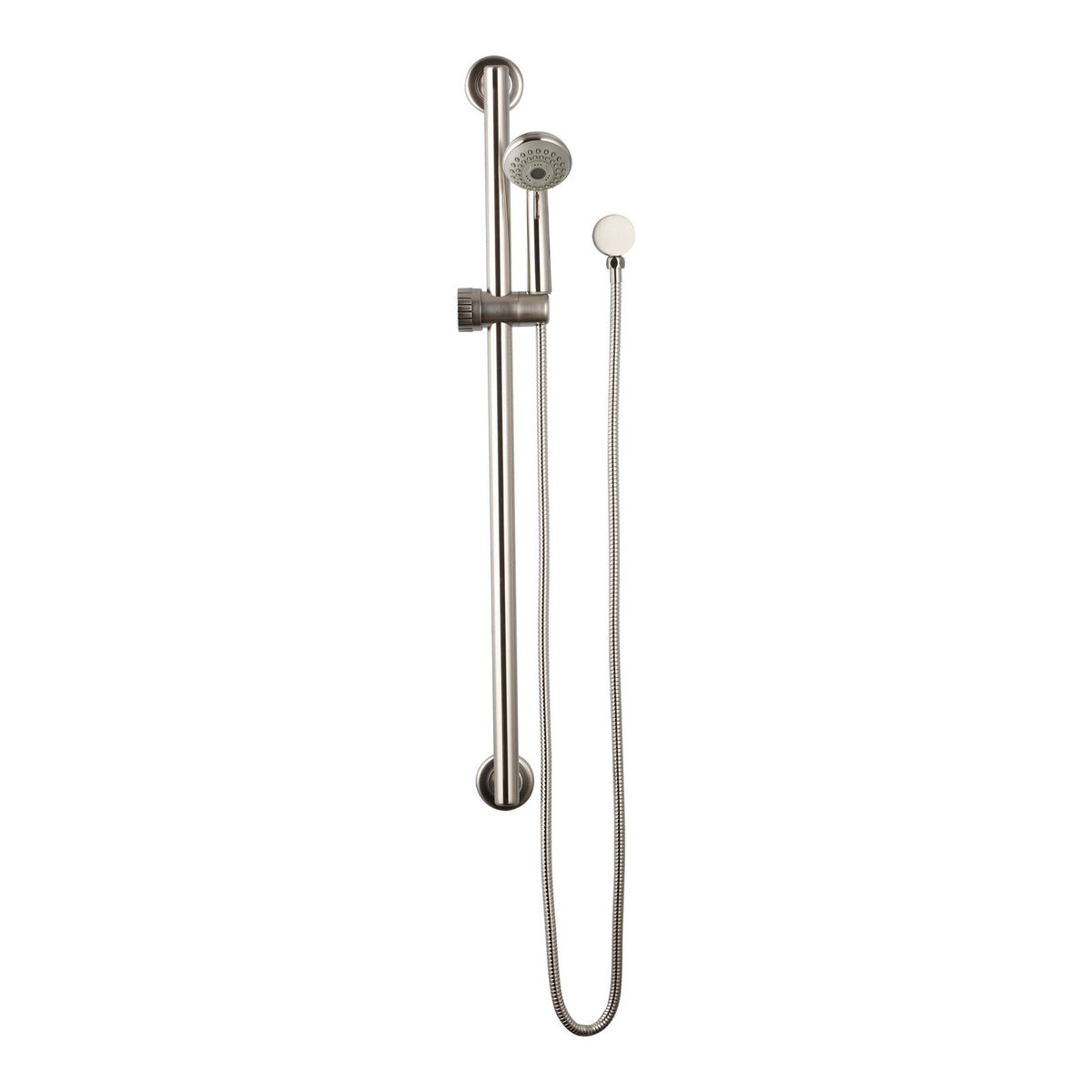 Evekare 900mm Brushed Nickel Grab Rail & 3 Function Shower, 2m Hose, 8.5L/min, 250kg, 3 Star WELS