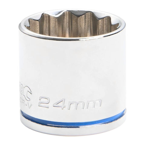 Kincrome 24mm 3/8 Drive Socket - Chrome Vanadium Steel - Rust Resistant - SuperSaverAU - view 1