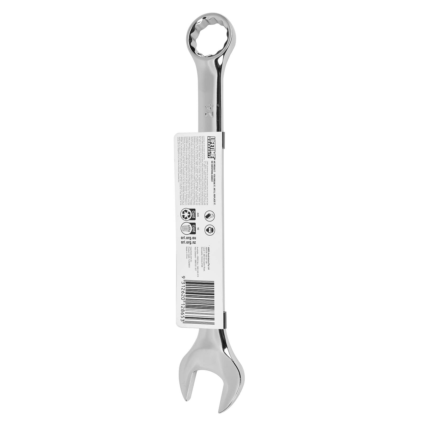 Trojan 24mm Combination Spanner, Chrome Vanadium 12 Point Ring End