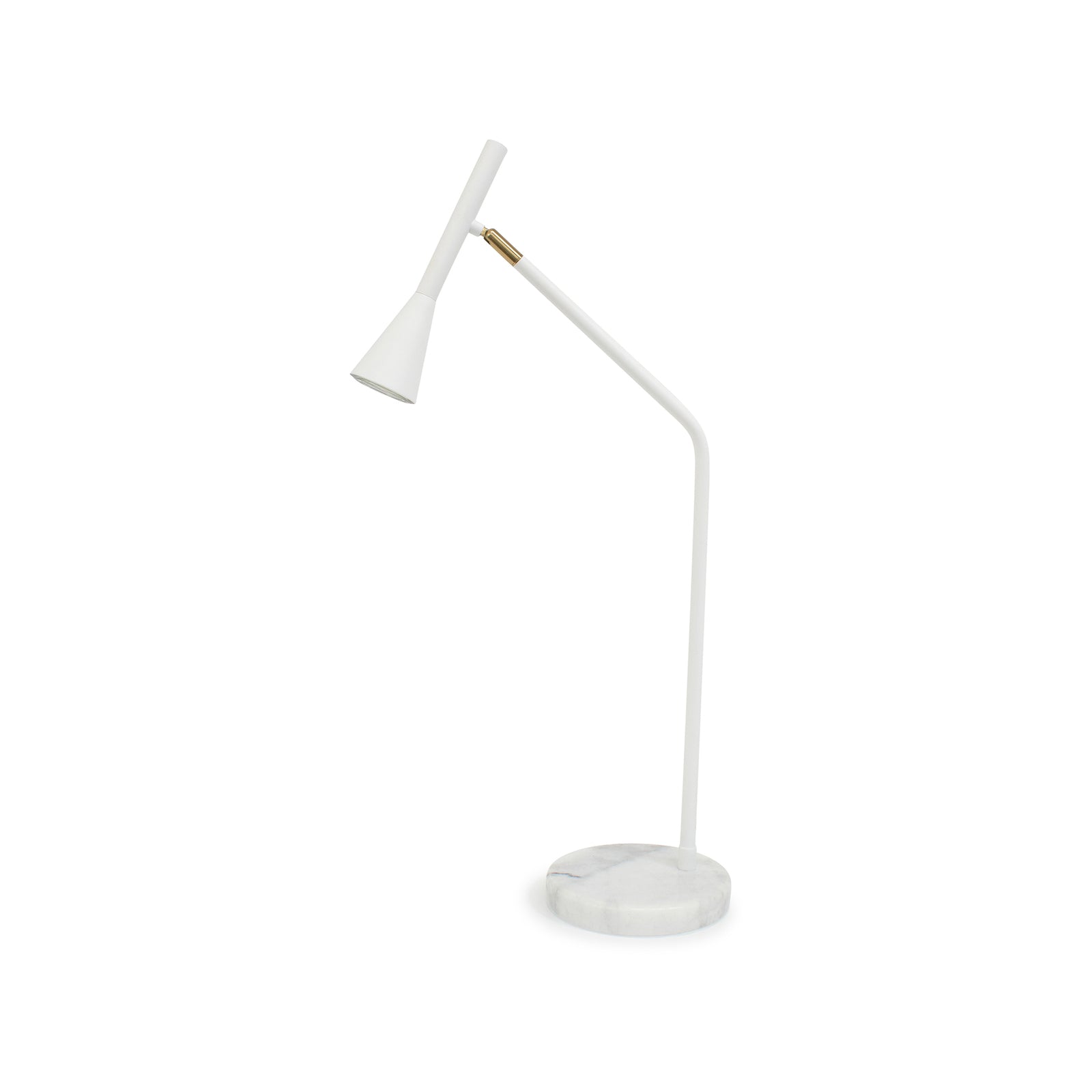 Home Design Svelte Desk Lamp White Marble & Metal 56752