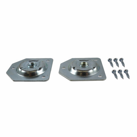 Adoored 5/16" Zinc Plated Steel Vertical Leg Plate 2 Pack