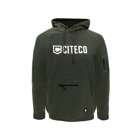 Citeco Khaki Hoodie Small - Men's Work Hoodie - UPF 50+ Protection - Multiple Pockets - SuperSaverAU - view 1