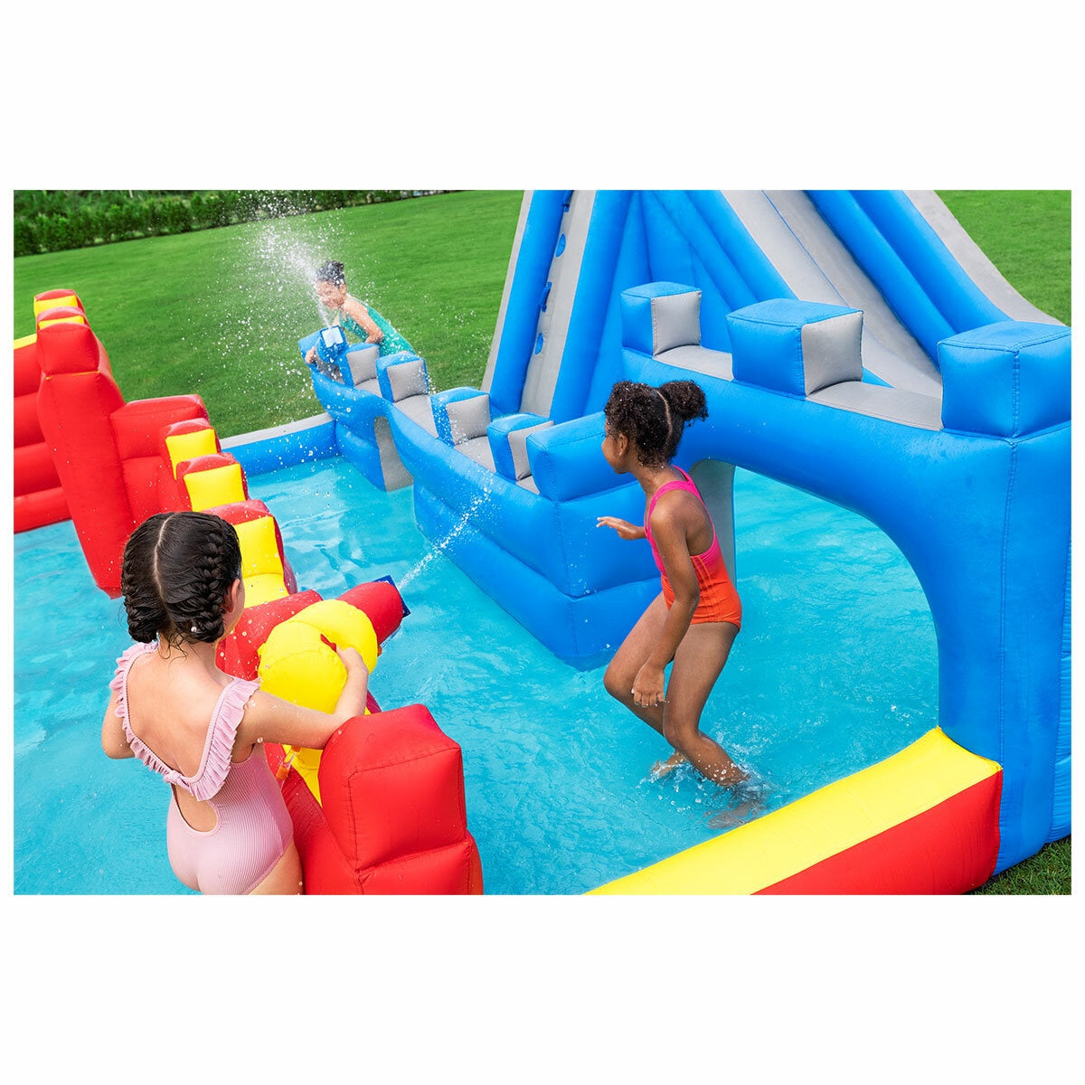 H2OGO! Fort Soakington Mega Water Park 6.13M x 4.53M x 2.54M with Slides & Water Blasters - SuperSaverAU - view 7