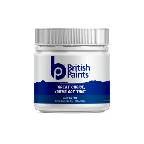 British Paints 250ml Extra Deep Base Sample Pot Water Based Indoor