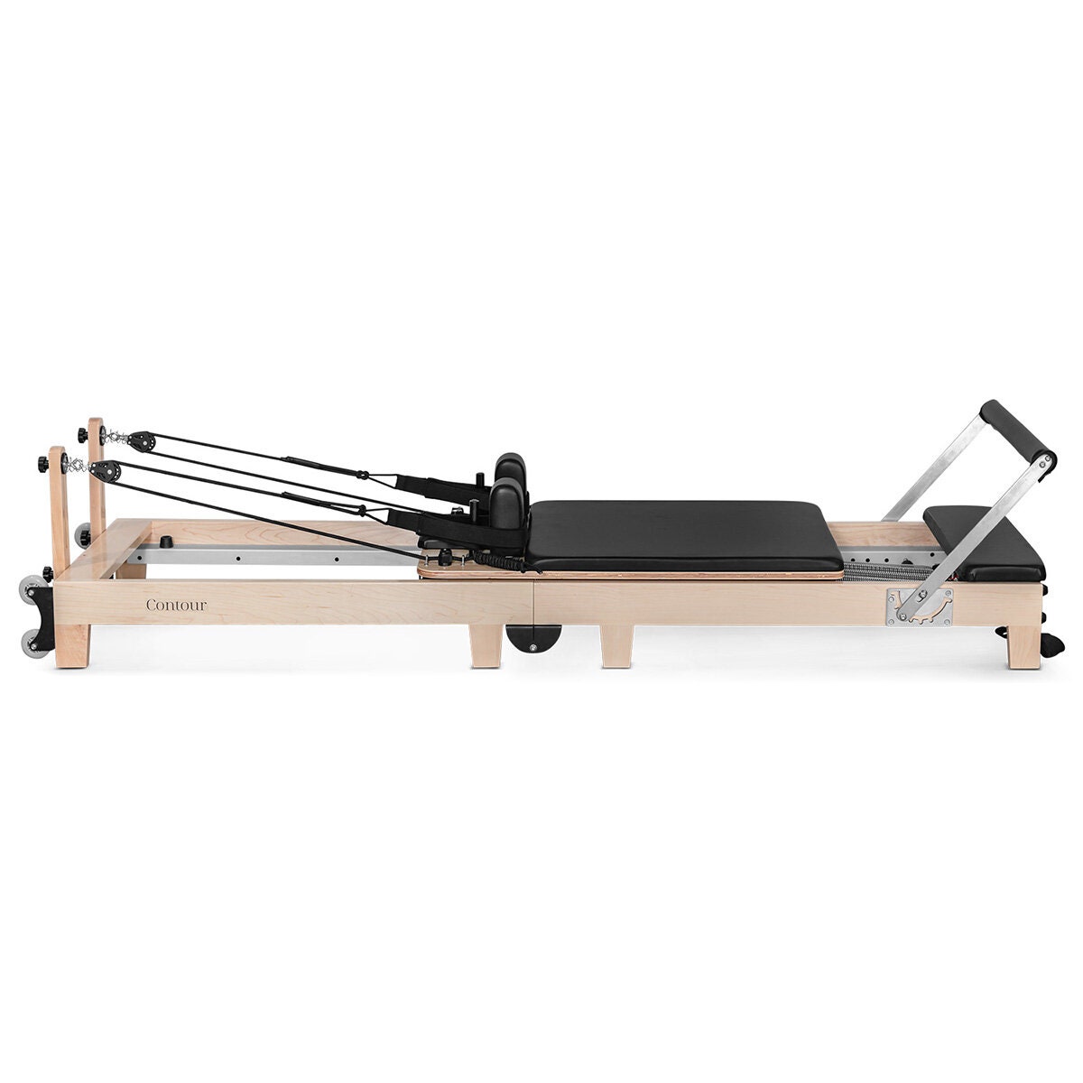 Lifespan Fitness Contour 2 folding wood Pilates reformer set - maple frame - black trim - LFRF-CONTFLD2