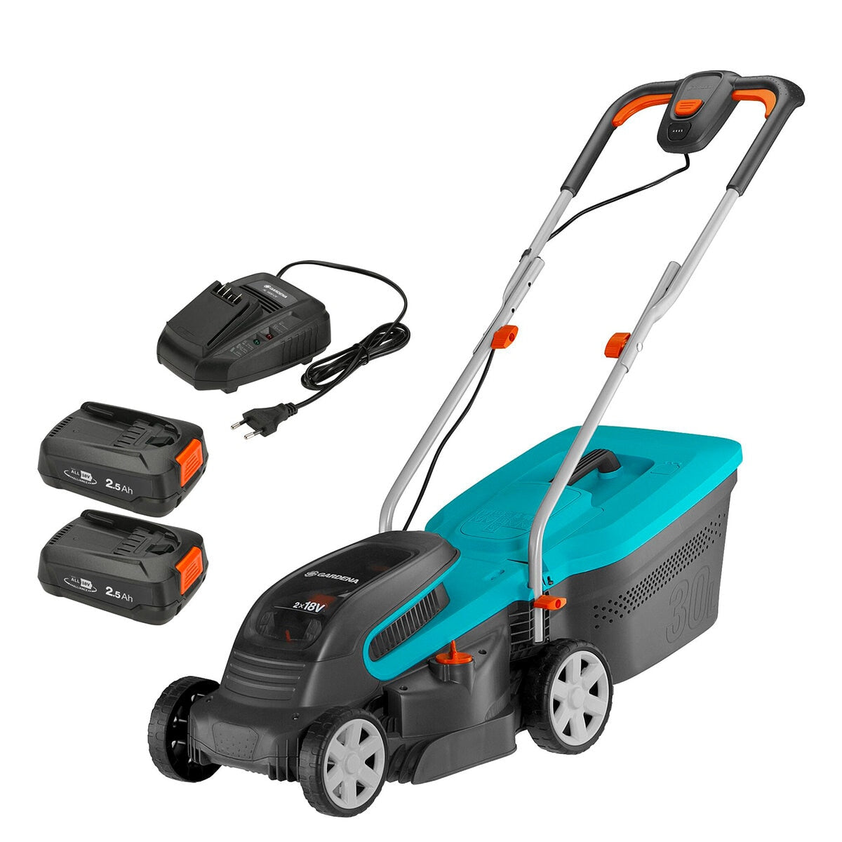 Gardena PowerMax 32/36V Battery Lawnmower Kit, 320mm Cutting Width, 200sqm Area - SuperSaverAU - view 3