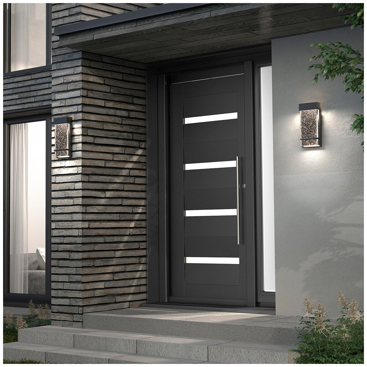 Artika Skyler Indoor-Outdoor LED Wall Light Black 140x300mm Dimmable 600 Lumens - SuperSaverAU - view 5