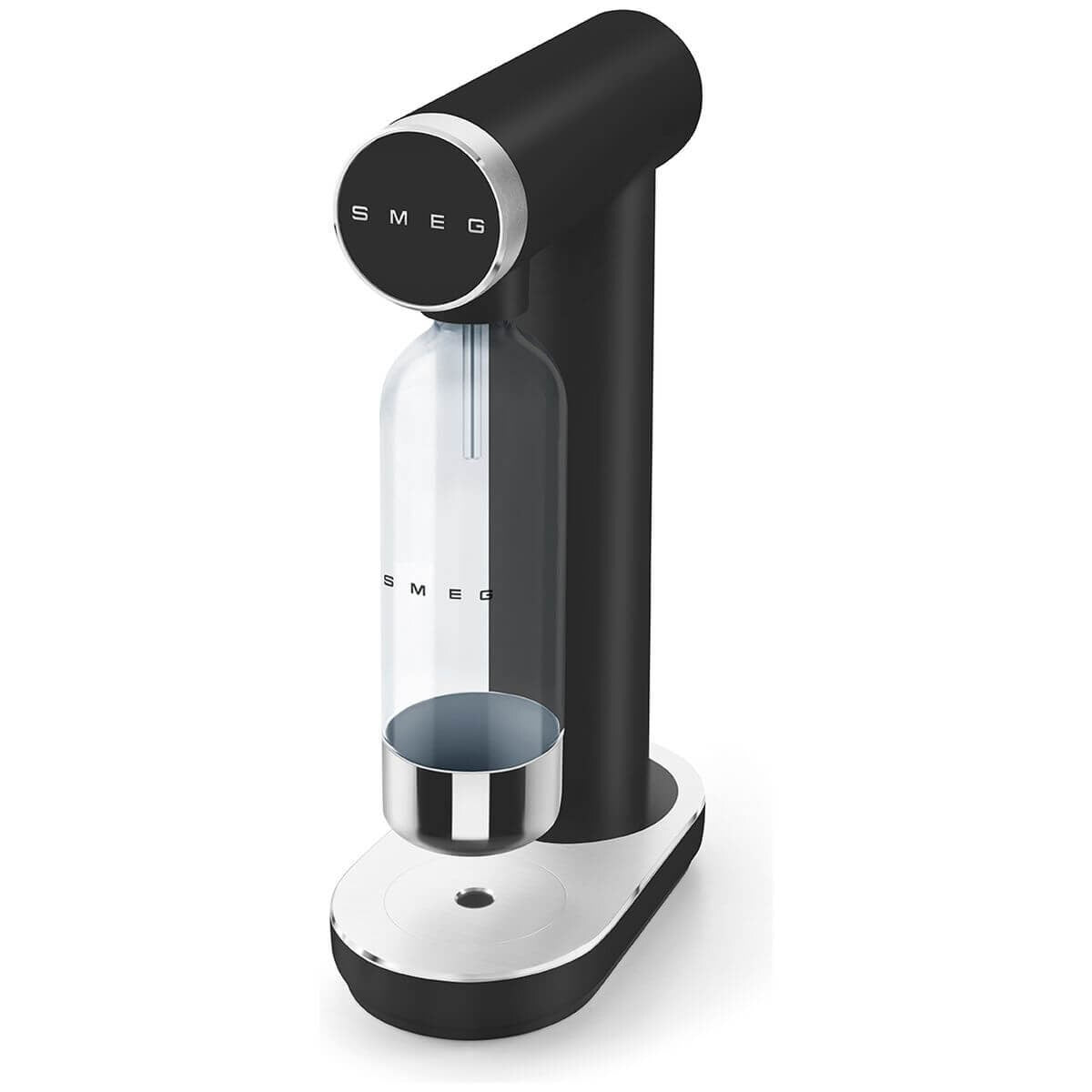Smeg soda maker - Matte Black, electricity-free operation, Tritan Renew bottle, knob control - SKC01BLMAU