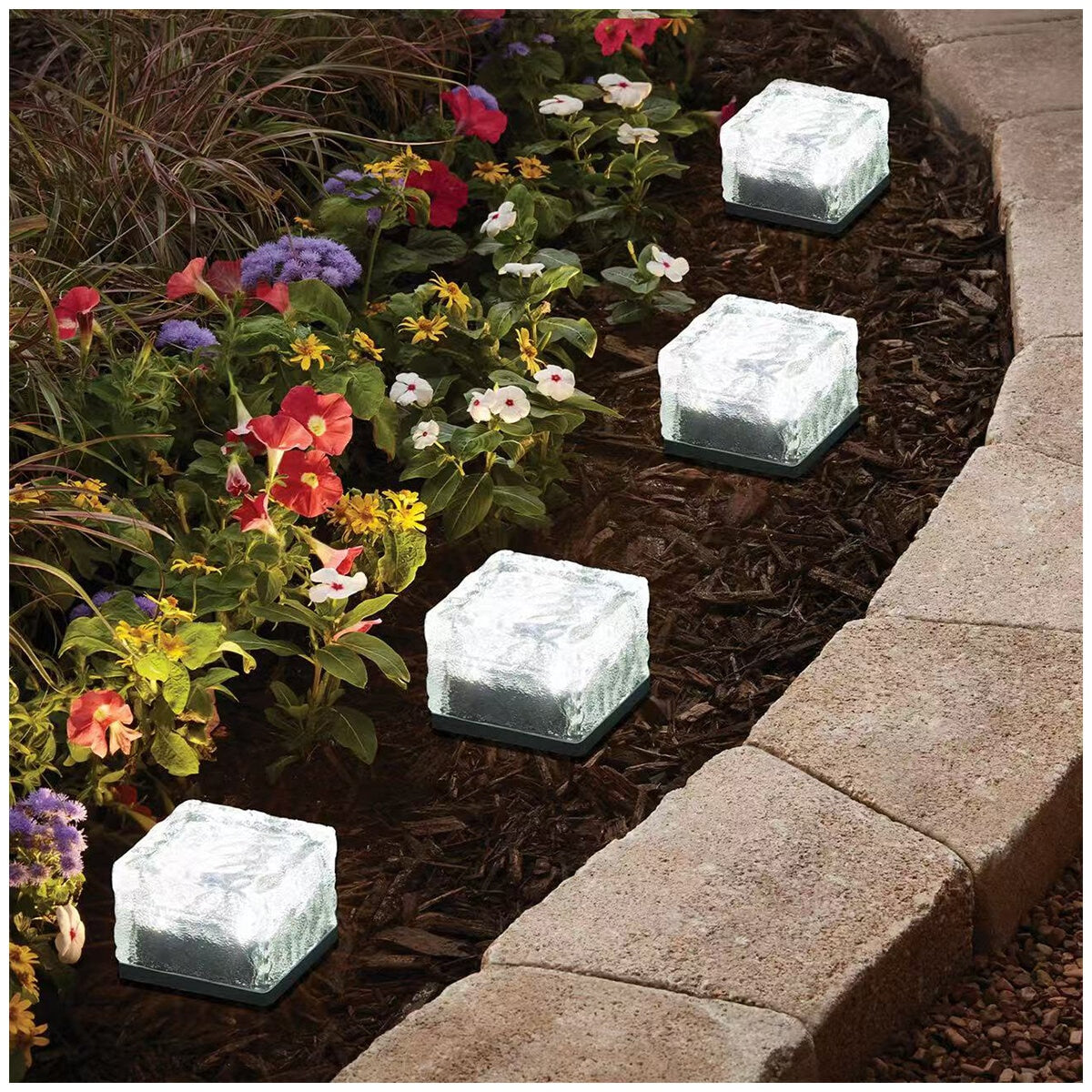 Dais Solar Brick Light 6 Pack Cool, 8 Hours Runtime, Glass Cover, Outdoor Use - SuperSaverAU - view 5
