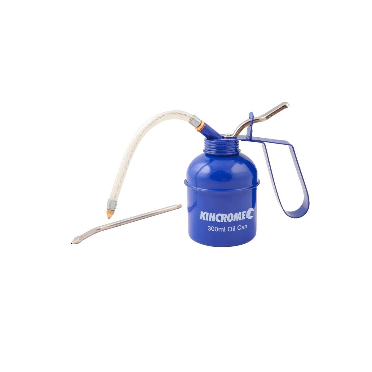 Kincrome Oil Can with 2 Hoses, 300ml, Metal, Blue
