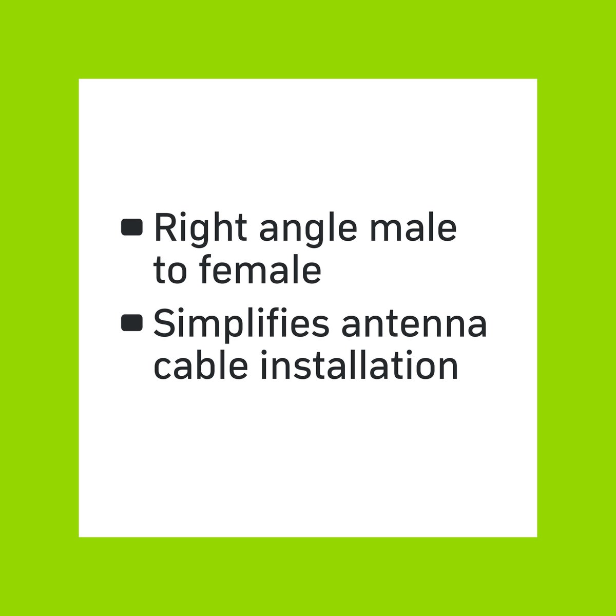 Antsig Pal Plug F Socket Right Angle - 75 OHM Connector - Compact Design - SuperSaverAU - view 2