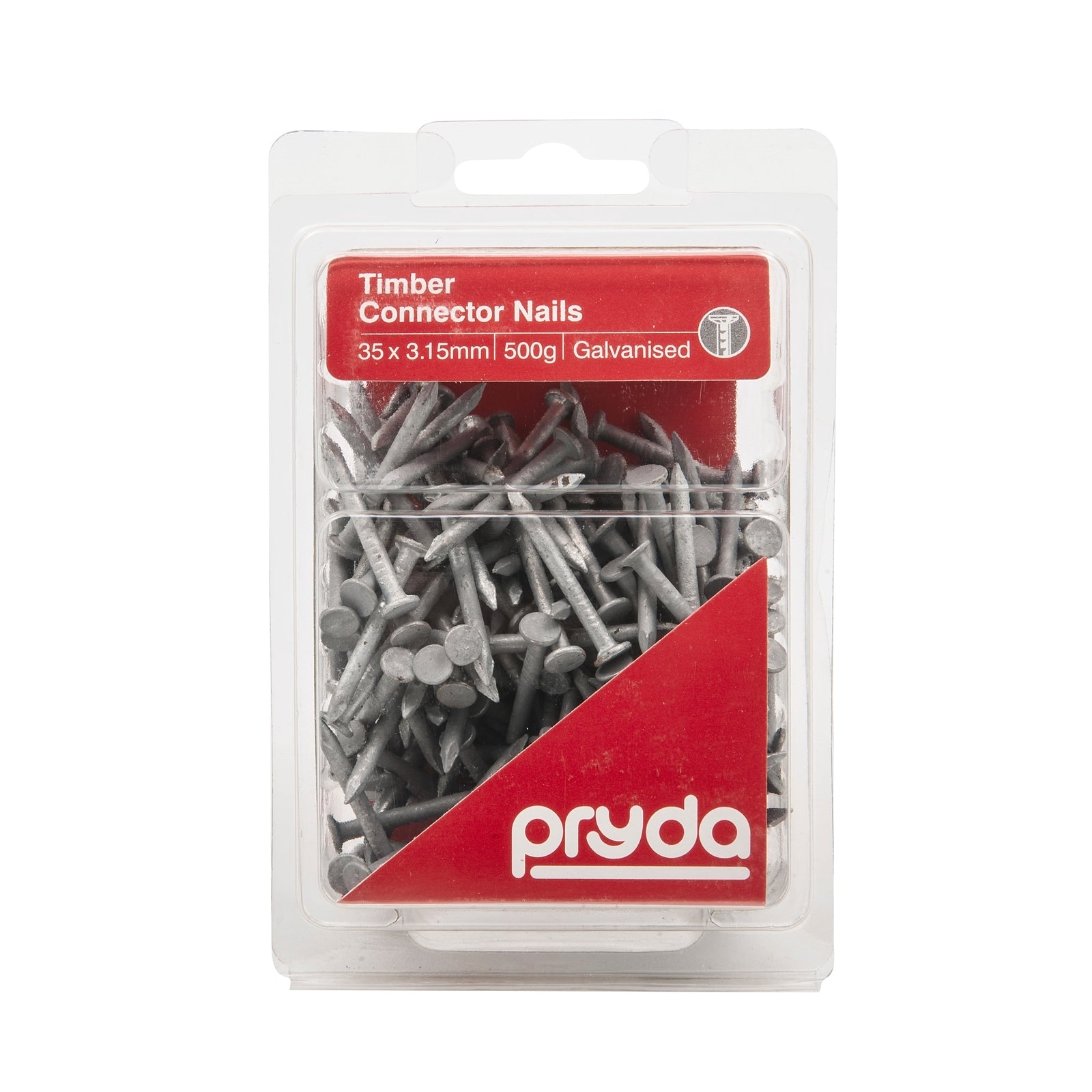 Pryda 35 x 3.15mm Galvanised Timber Connector Nails 500g