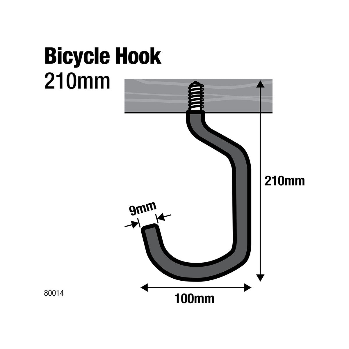 Everhang 9mm Steel PVC Coated Bicycle Storage Hook