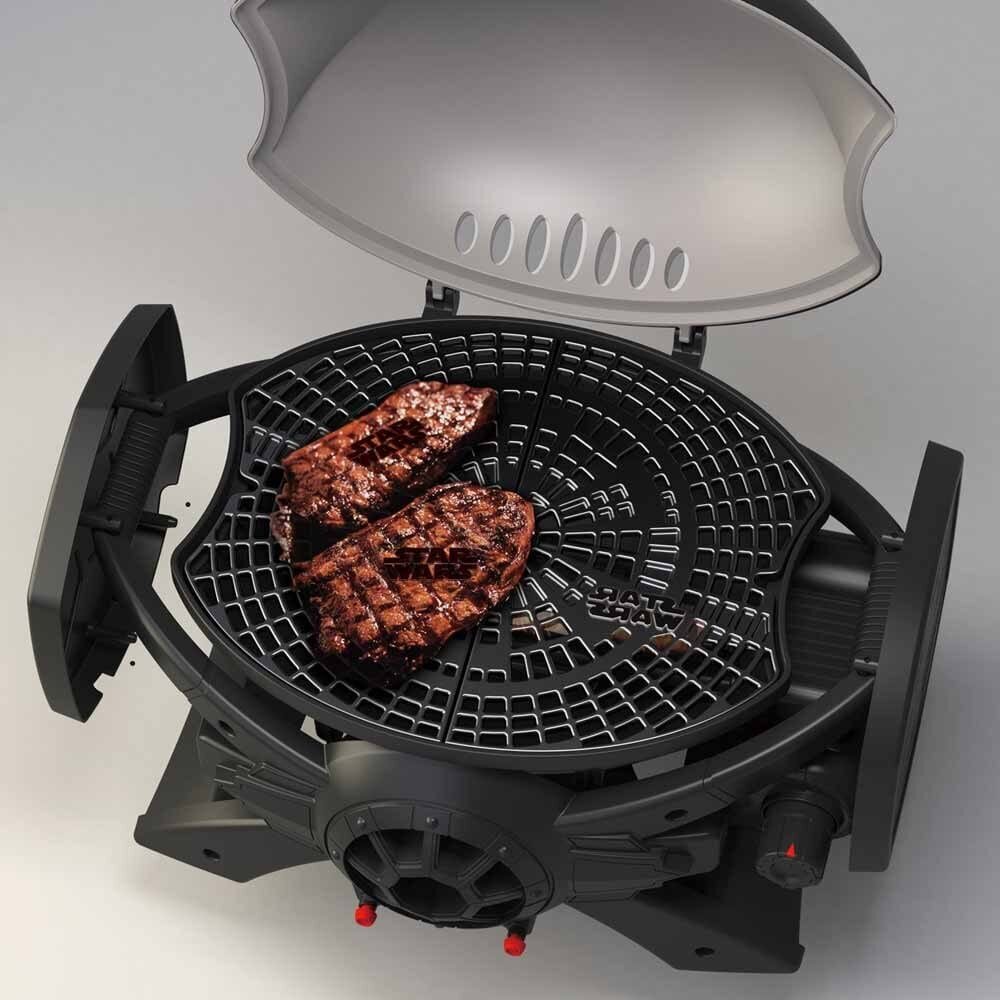 Gasmate Portable LPG BBQ - Tie Fighter Design, 1419cm2 Cooking Area, Darth Vader Black - SW-2201