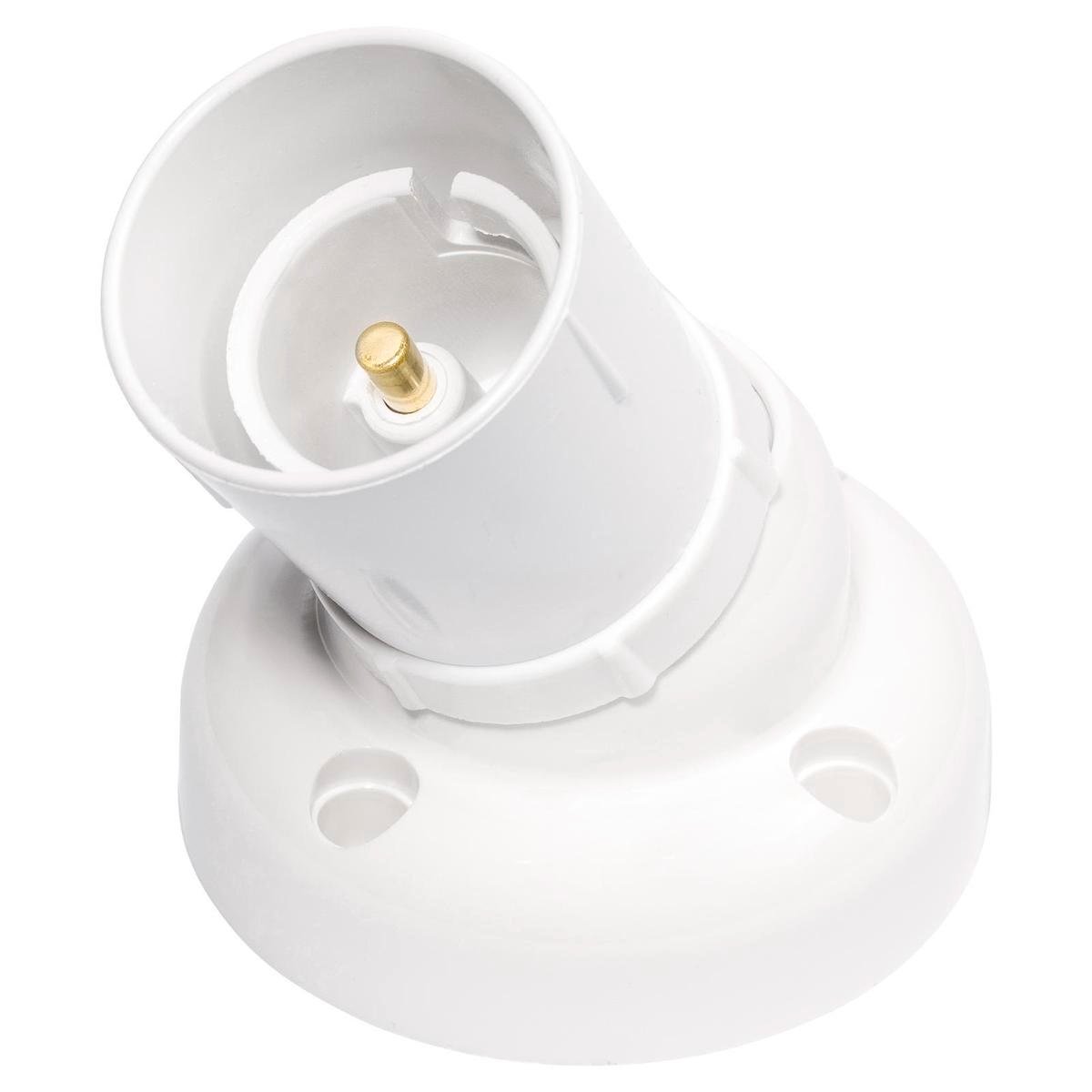 HPM Adjustable Angle Bayonet Batten Holder 240V White