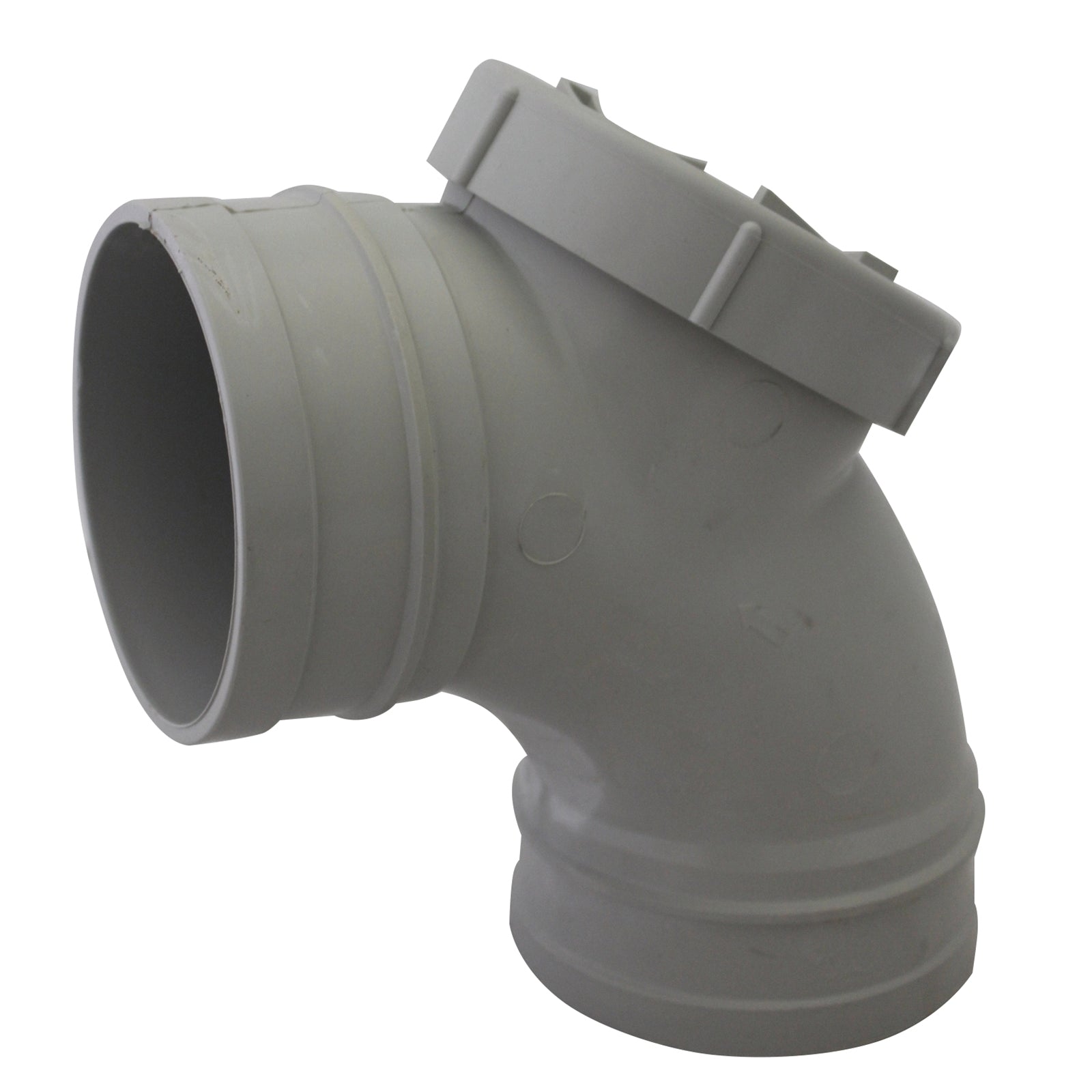Holman 100mm 88 Degree Female & Female PVC Rear Access Bend, Grey