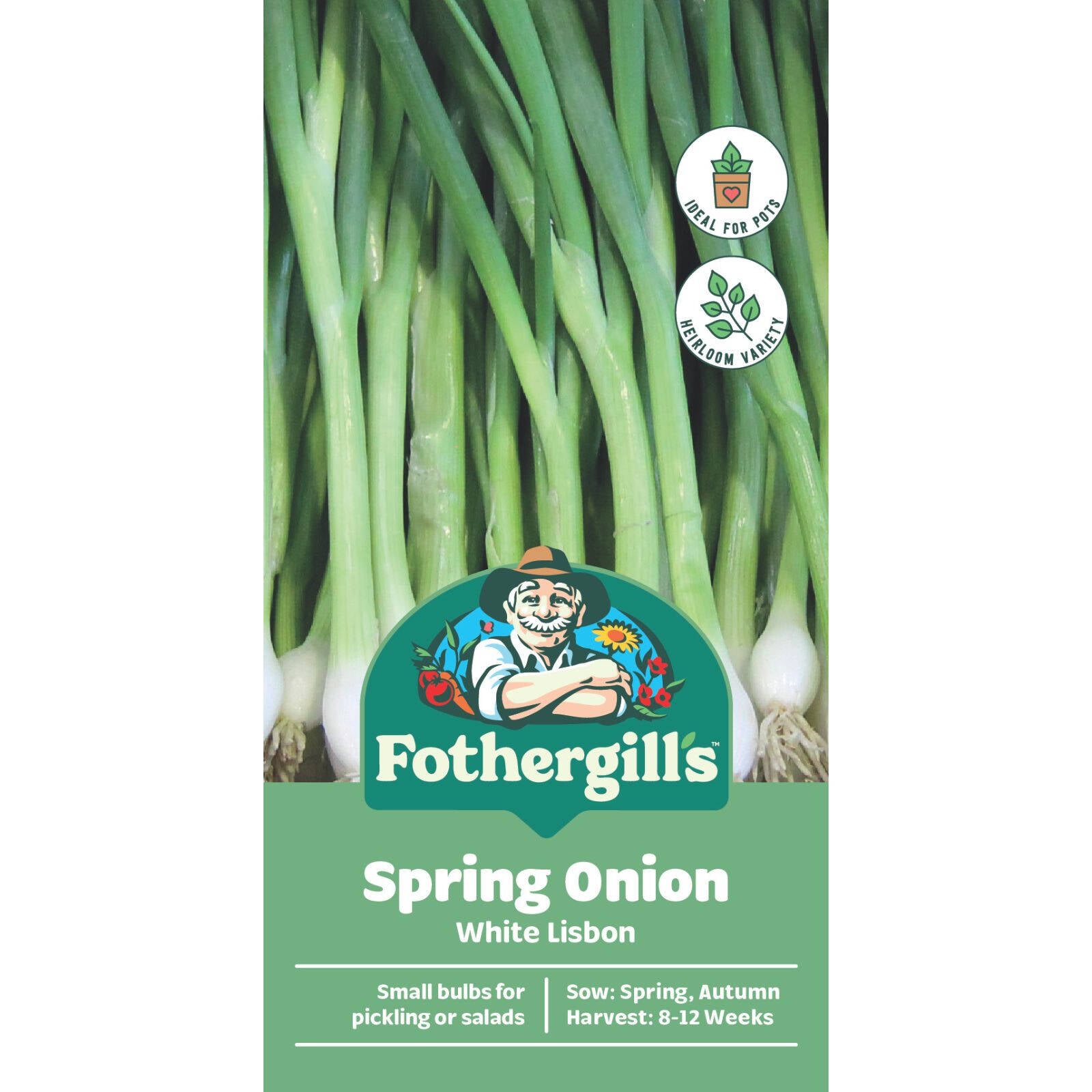 Mr Fothergill's White Lisbon Spring Onion Seeds - Mild Quick-Growing Variety