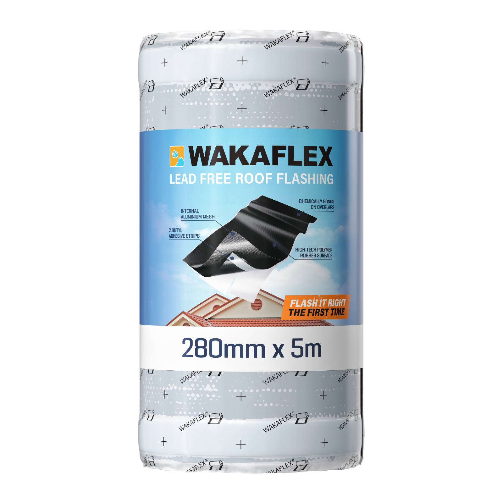 Wakaflex 280mm x 5m Black Lead-Free Roll Flashing
