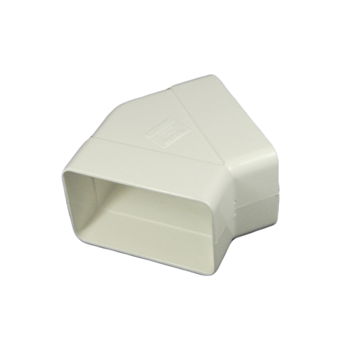Icon Plastics 100 x 65mm White PVC 45 Degree Reverse Face Elbow Downpipe
