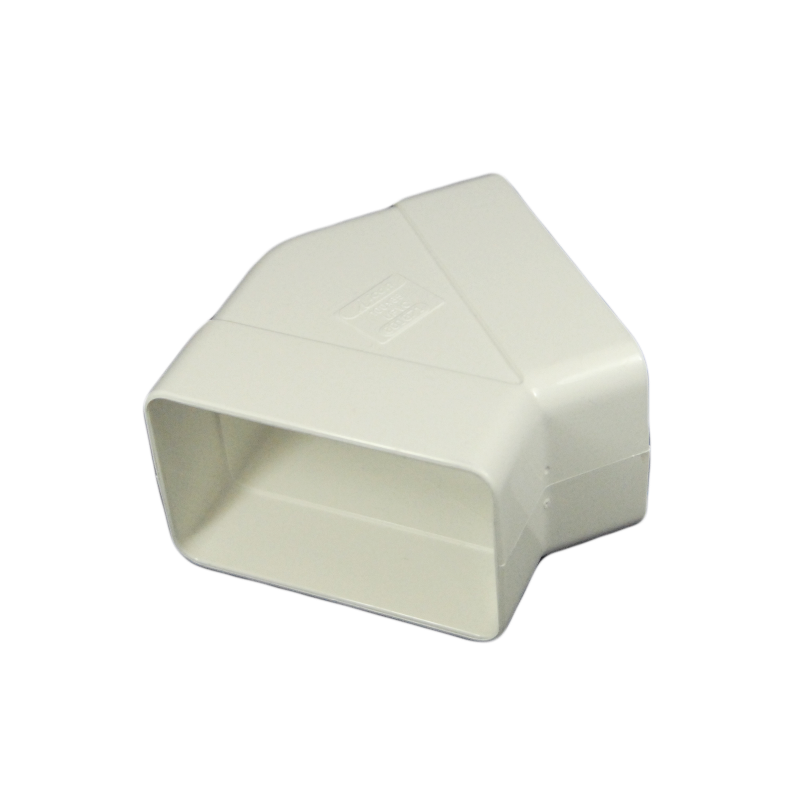 Icon Plastics 100 x 65mm White PVC 45 Degree Reverse Face Elbow Downpipe