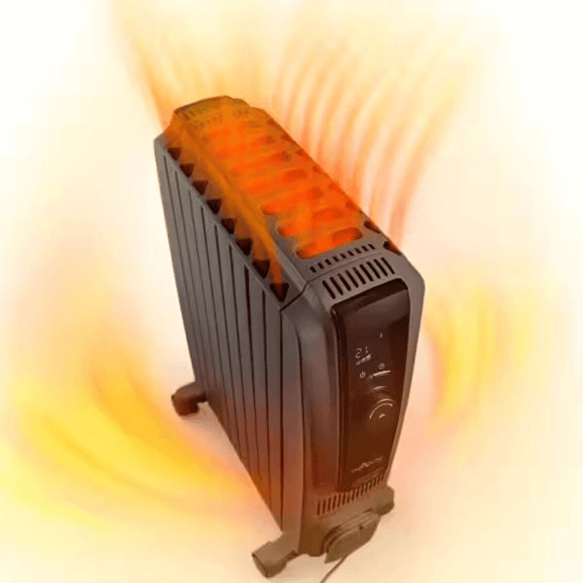 DeLonghi Dragon 4 Pro 1500W Oil Column Heater - Grey - ECO Plus Mode - 24-Hour Timer - TRDX40615EG
