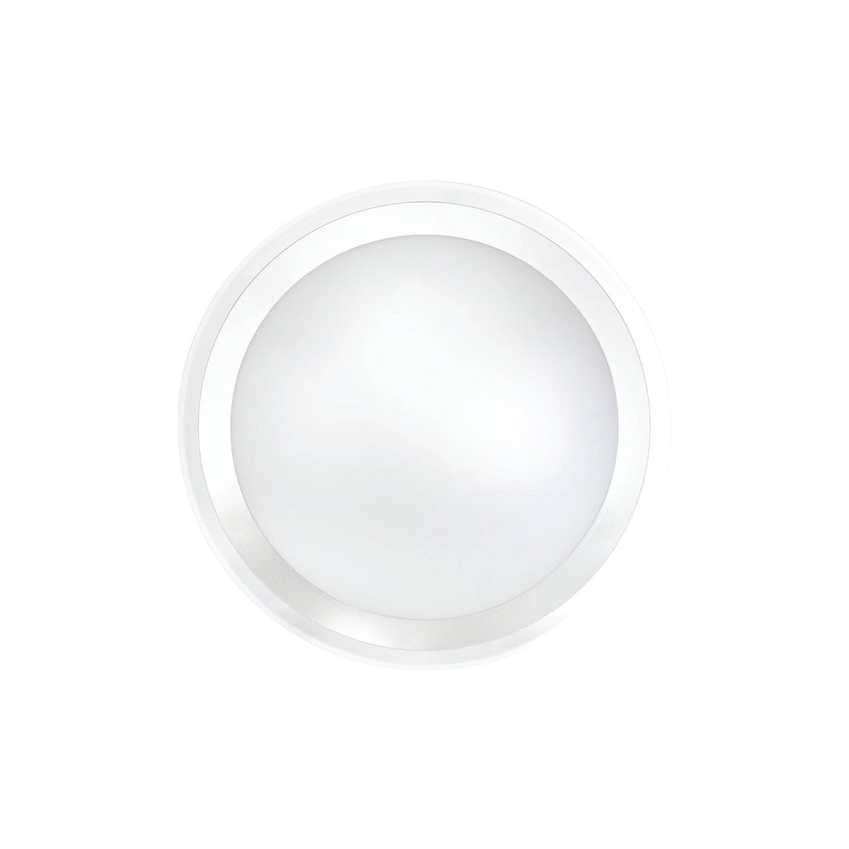 Brilliant Lighting Charlton 18W 33cm Silver LED Oyster Ceiling Light 18652/11