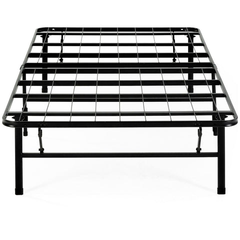 Zinus Smartbase Folding Bed Frame King Single - Black Steel, 33cm Under-Bed Clearance - AU-SBBK-14KS