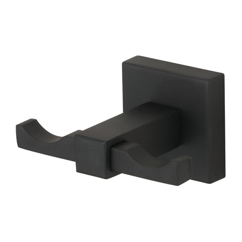 Mondella Rococo Matte Black Double Robe Hook Zinc