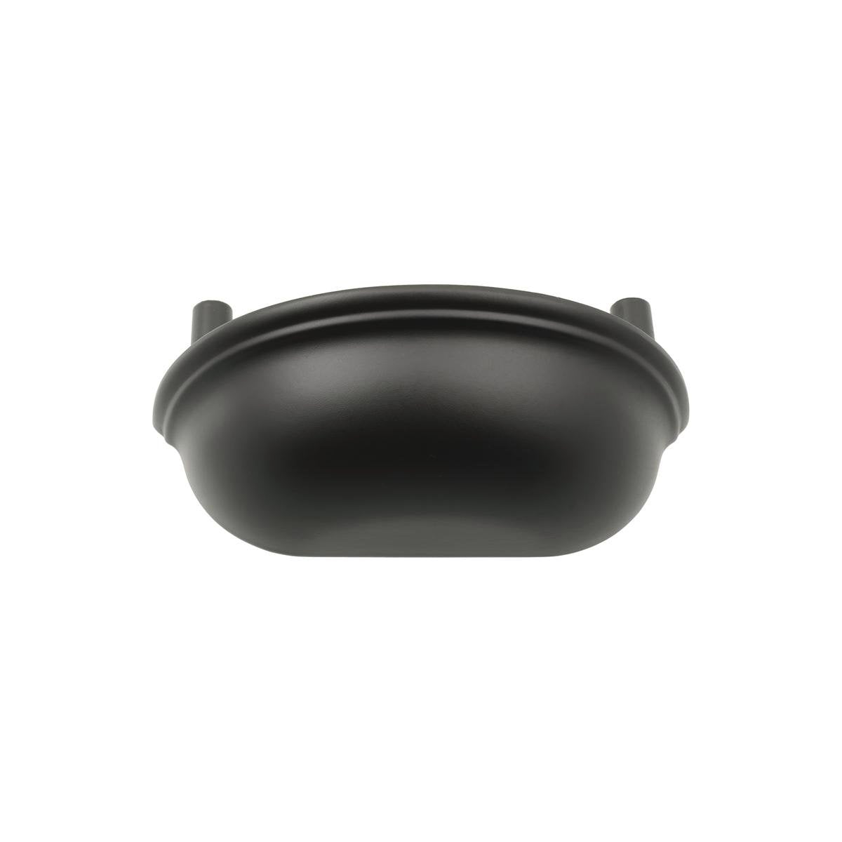 Prestige 64mm Matte Black Hampton Cup Pull Handle - Zinc Alloy - 4 Pack