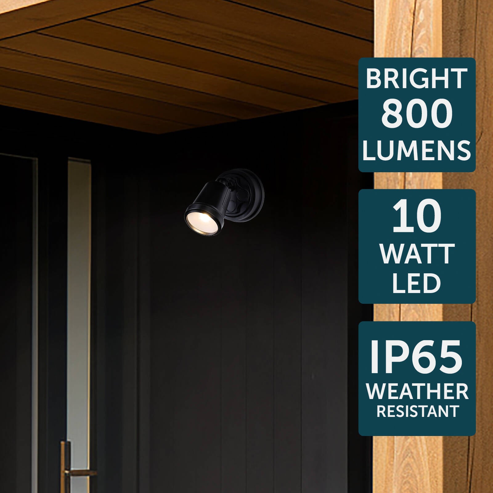 Brilliant Raptor III Black Single LED Flood Light 10W Weather Resistant Outdoor 22597/06