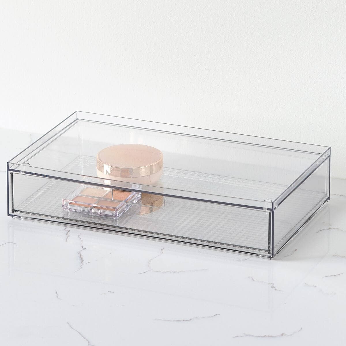 The Container Store 9 Piece Bath/Cosmetic Pack 1 - Clear PET, Drawer and Countertop - VTCS-BATHCOSM-P1