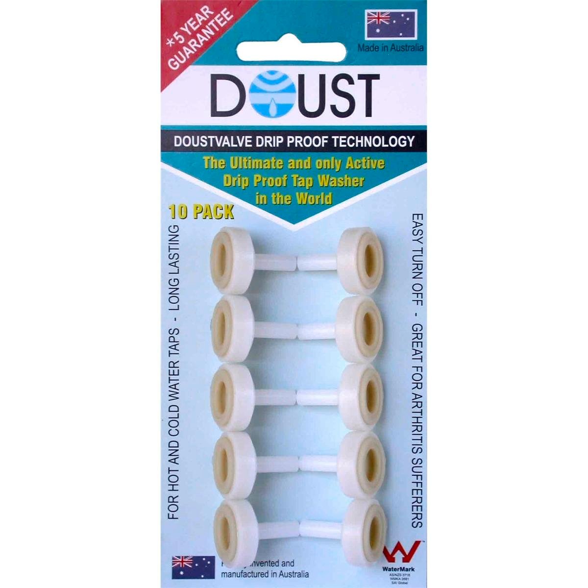 DoustValve Jumper Tap Washer 10 Pack, Acetal and Santoprene for Hot and Cold