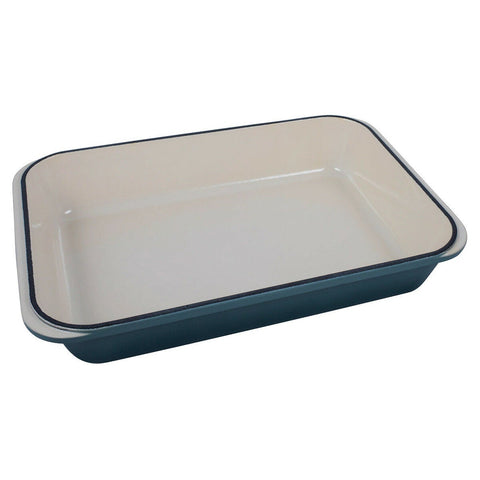 Chasseur 40cm x 26cm Rectangular Roasting Pan - Quartz Blue, Suits All Heat Sources - 19994