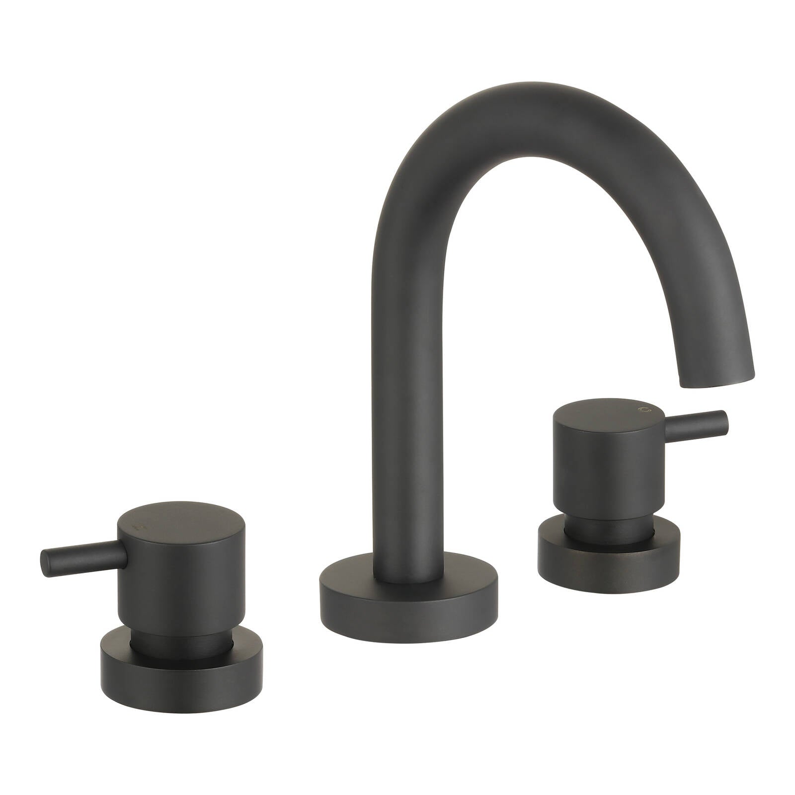 Mondella Resonance Matte Black 1/4 Turn Pin Lever Basin Set, 7.5L/min WELS 4 Star, Hot Water