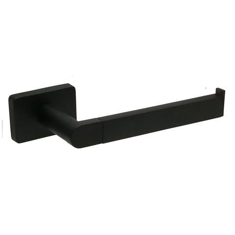 Barelli Rigoni Matt Black Coated Zinc Alloy Single Toilet Roll Holder