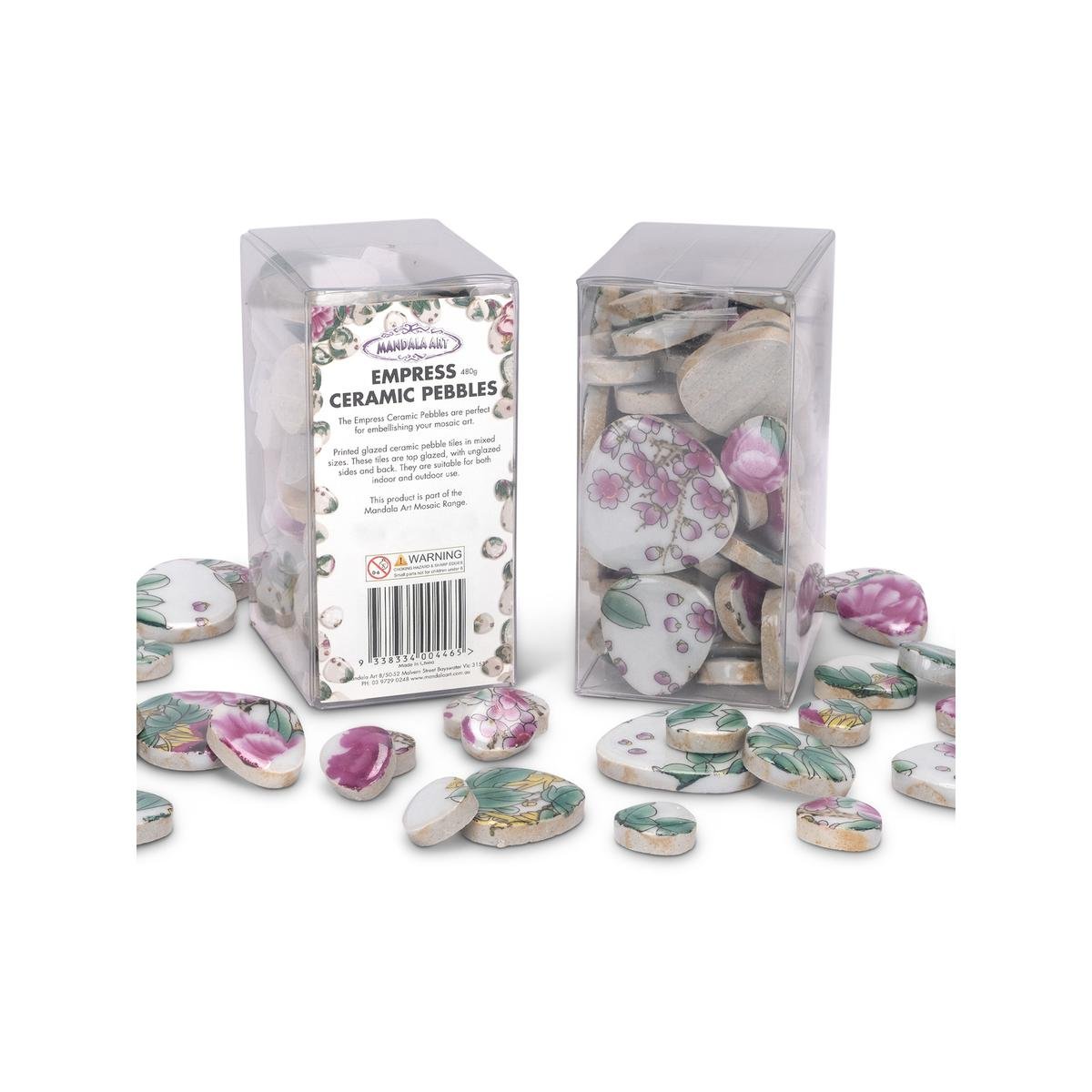 Mandala Art Empress Ceramic Mosaic Pebbles Glazed Indoor & Outdoor Craft