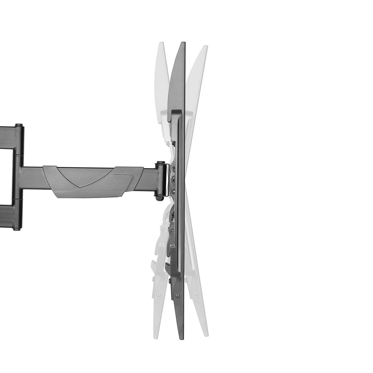 Practa Full Motion TV Wall Mount PRWMFML 37-70 inch Black Steel, Swivel Tilt, Hardware Included
