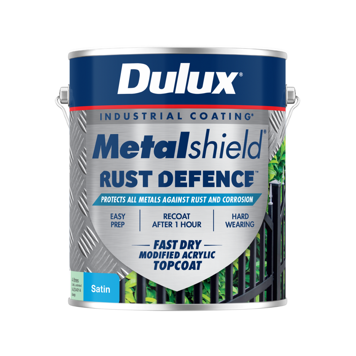 Dulux Metalshield Rust Defence 4L Deep Base Satin