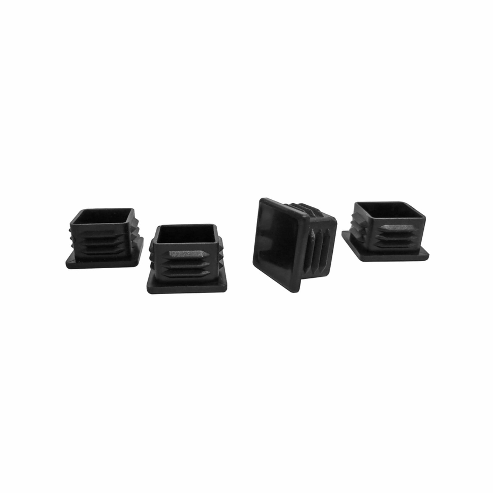 Surface Gard 25mm Black Square Internal Plastic Chair Tip - 4 Pack