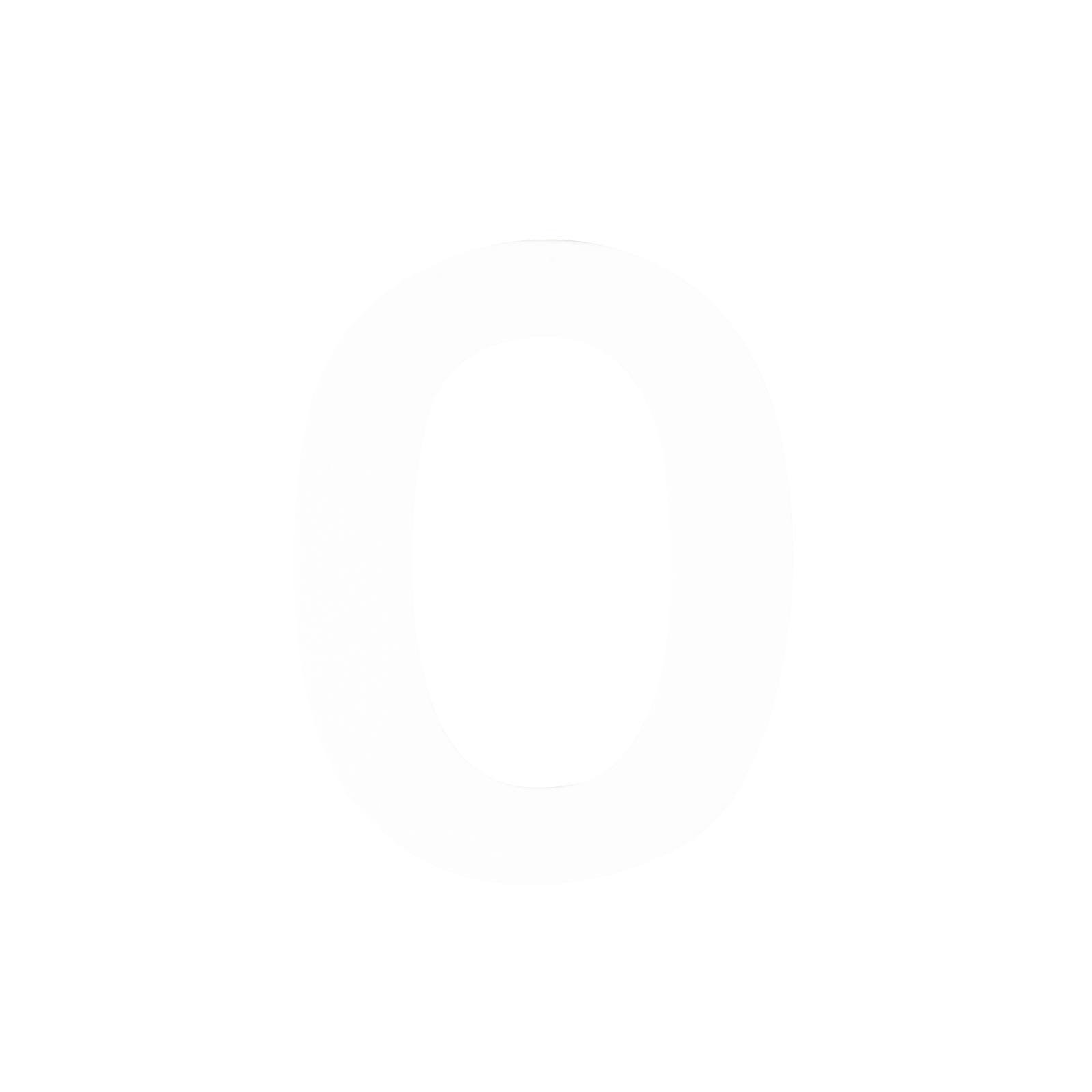 Sandleford Mode White Self Adhesive House Number 0 50mm