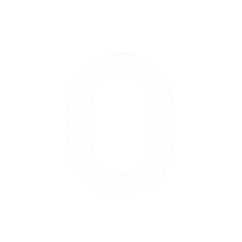 Sandleford Mode White Self Adhesive House Number 0 50mm