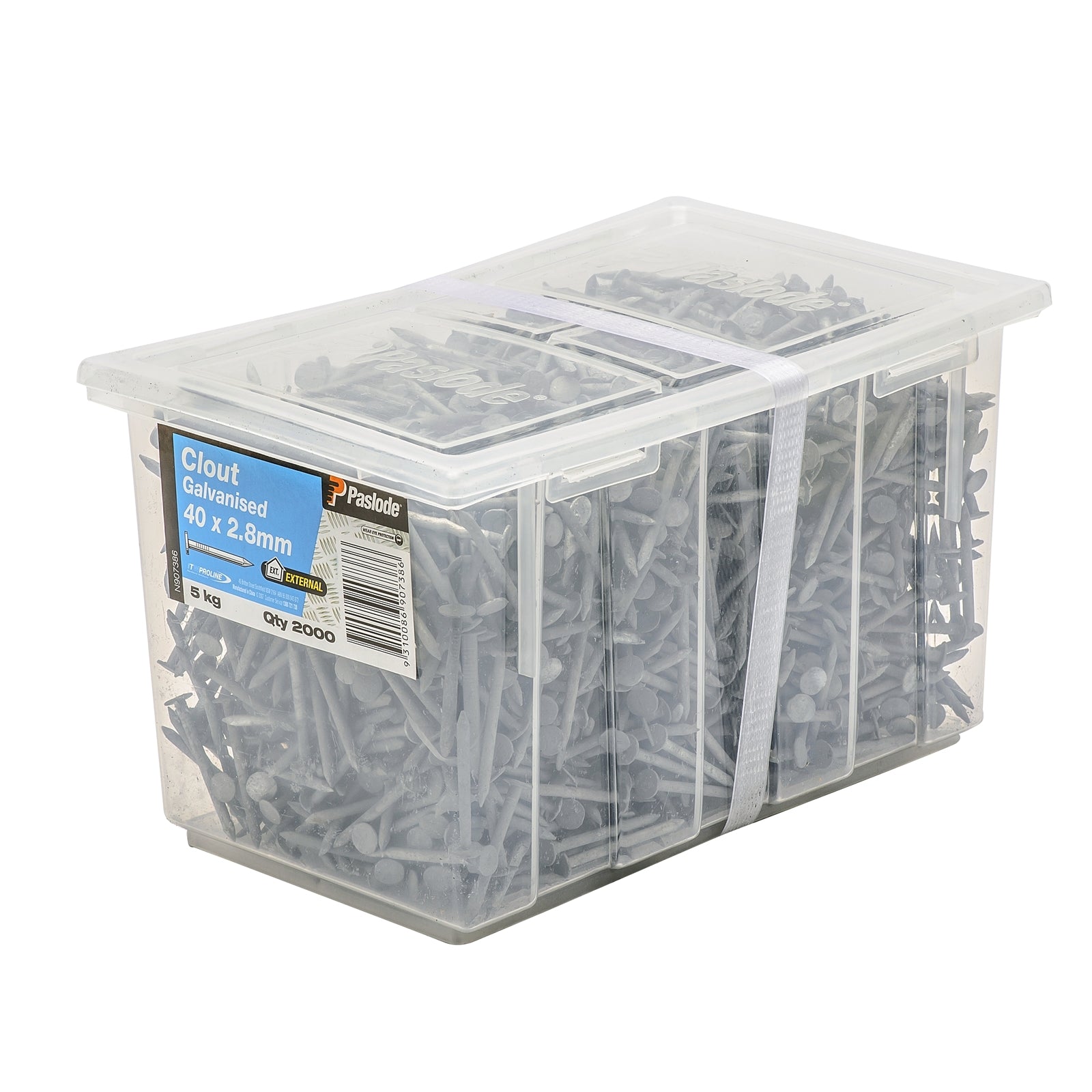 Paslode Galvanised Steel Clouts 40 x 2.8mm 5kg - 2000 Pack